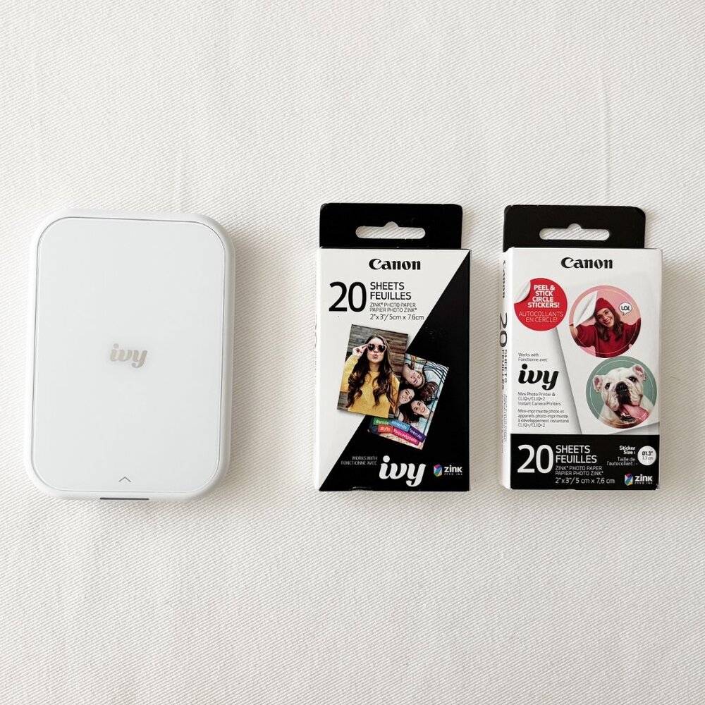 Canon IVY 2 Mini Photo Printer with Sticker Sheets